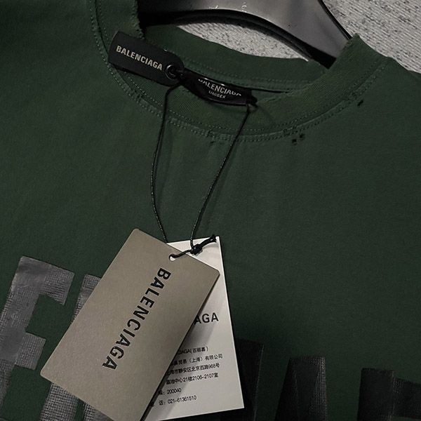 バレンシアガ Tape Type 加工ロゴ パロディコットンジャージ Tシャツ bar49245